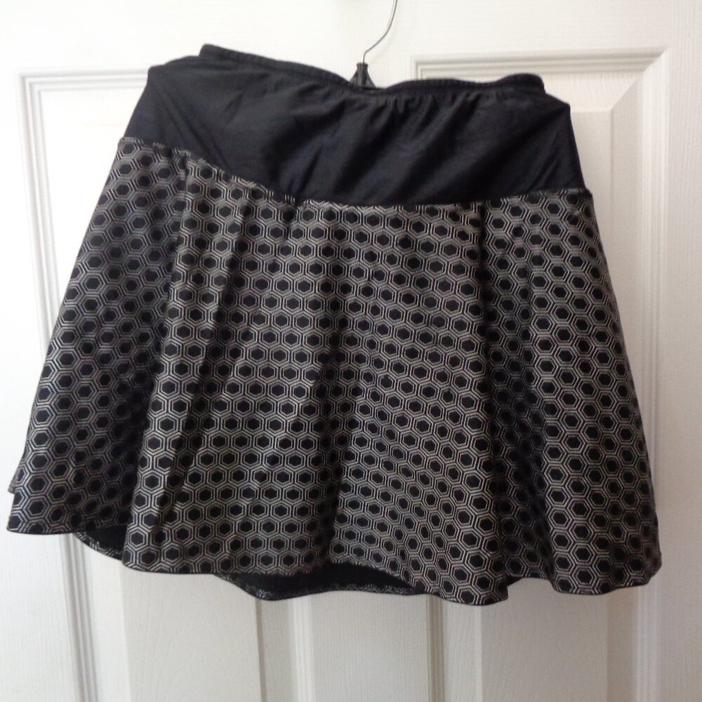 Sparkle Skirts Small Woman's Black Silver Running Skort S Tennis